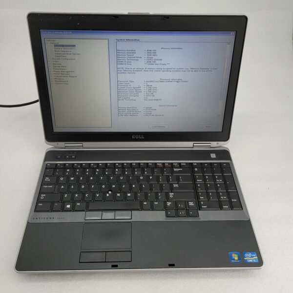 Dell Inc. LATITUDE E6530 Intel(R) Core(TM) i5-3360M CPU @ 2.80GHz {SPEED} {MEMORY SIZE} RAM 128GB Hard Drive