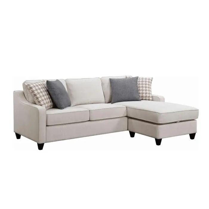 Upholstered Sofa, Tufted Back Comfy Velvet Long Couch - Bilde 2