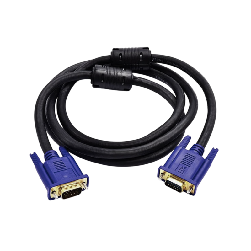 VGA Kabel 1 Meter – For Eldre Skjermer, PC og Projektorer