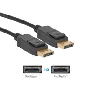 DisplayPort (DP) Kabel 1 Meter – For Skjermer, PC og Arbeidsstasjoner